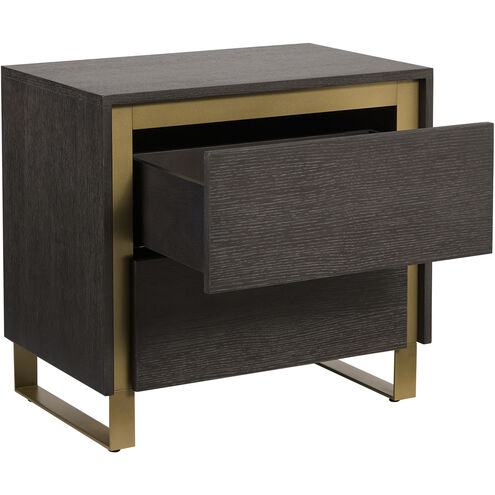 Alvaro 28 X 26 inch Grey / Rustic Bronze Night Stand